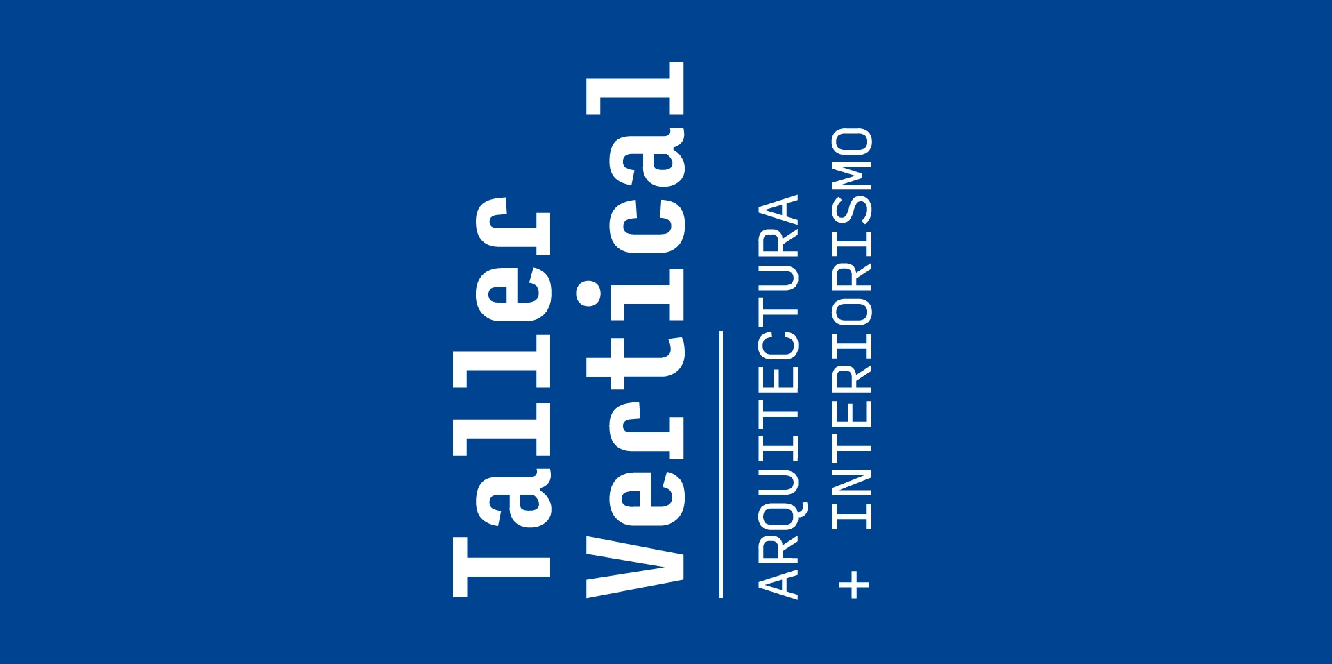 Imagen de marca de Taller Vertical sobre fondo azul